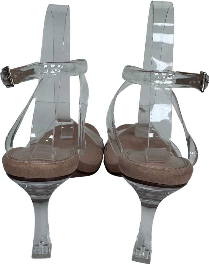 ASOS Beige Notion Barely There Heeled Sandals UK 4 EU 37