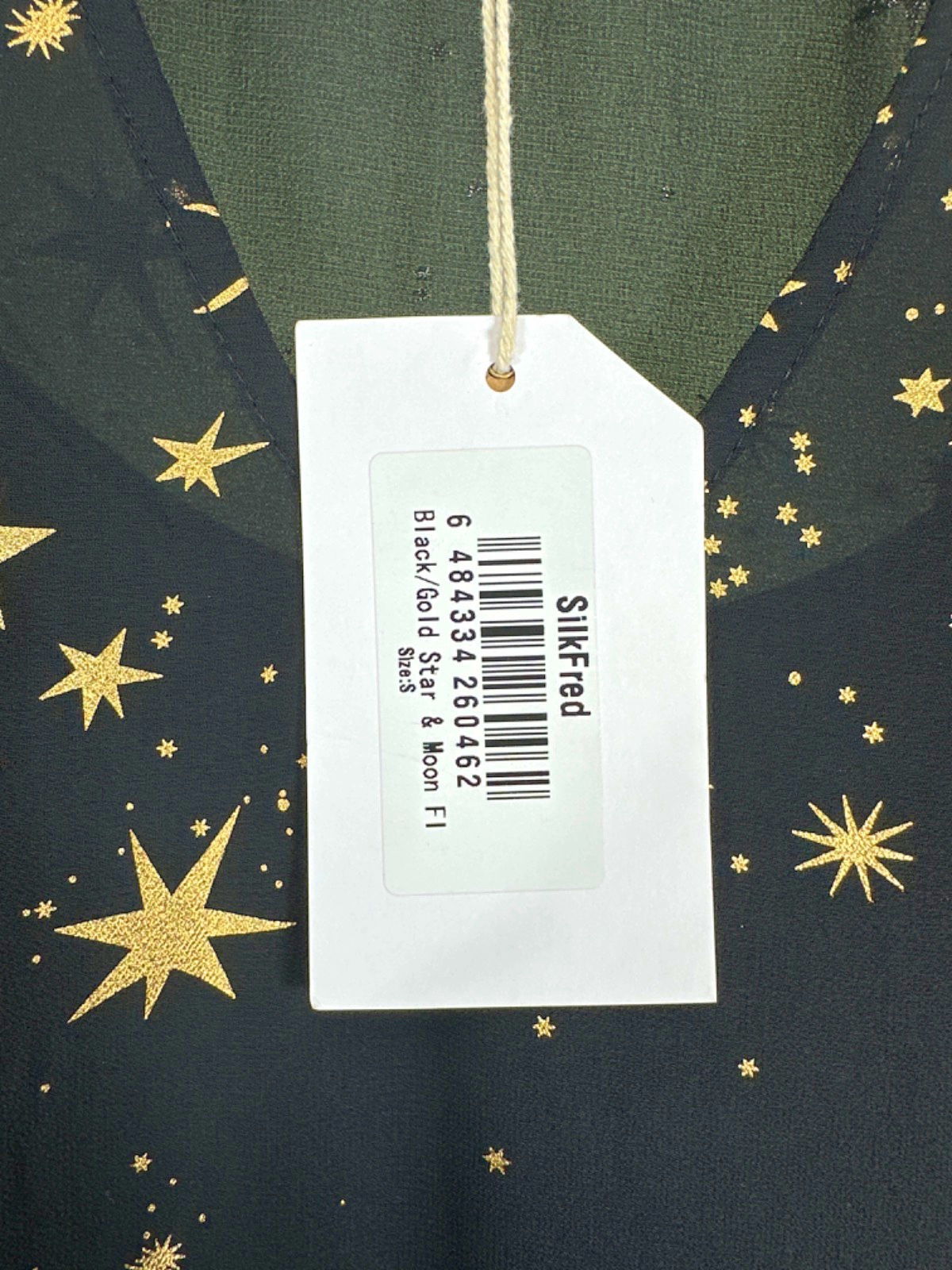 If By Sea Black Gold Star Print Maxi Dress Size 3