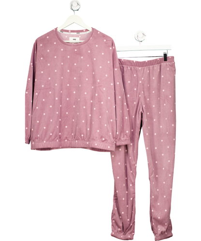 Very Purple Polka Dot Fleece Pyjama Set UK 20