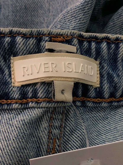 River Island Blue Distressed Jeans UK 6