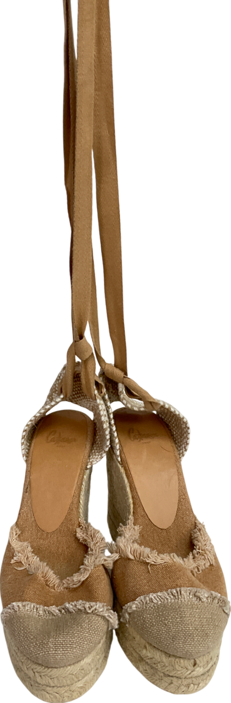 Castaner Beige Clarina Wedge Espadrilles UK 3 EU 36 👠