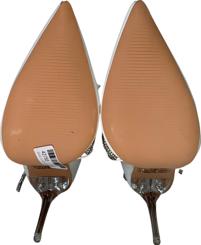 Fashion Nova White Call It A Date Booties UK 8 EU 41 👠