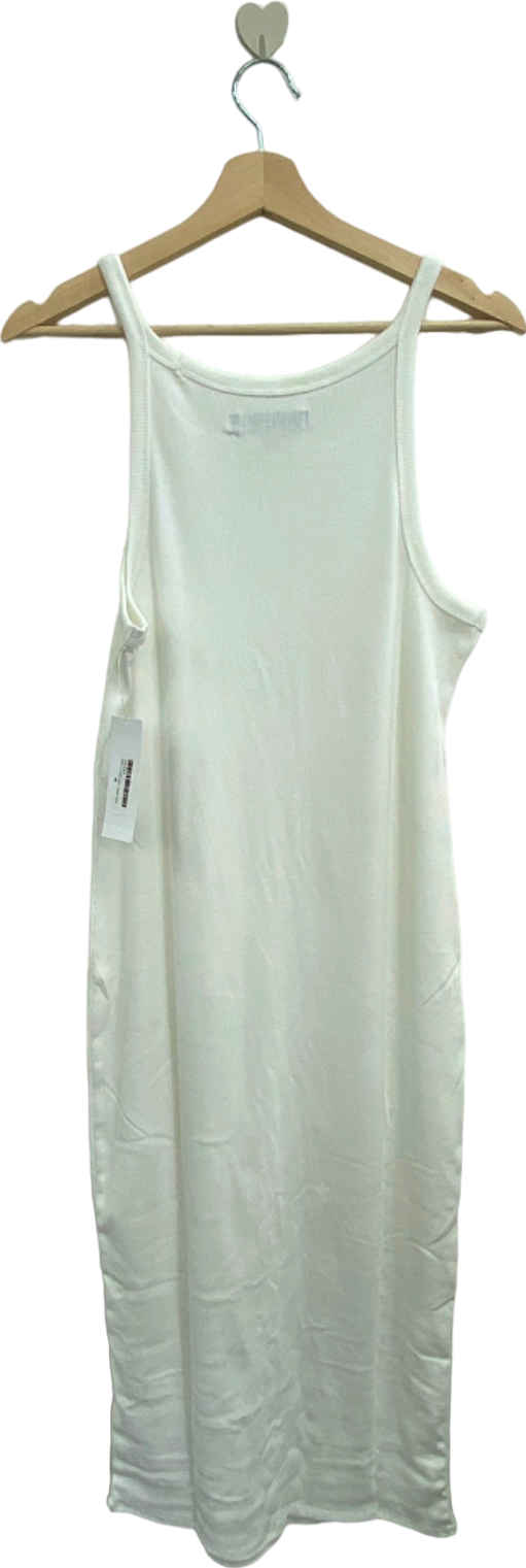 Urban Outfitters White Ribbed Tank Dress UK XL