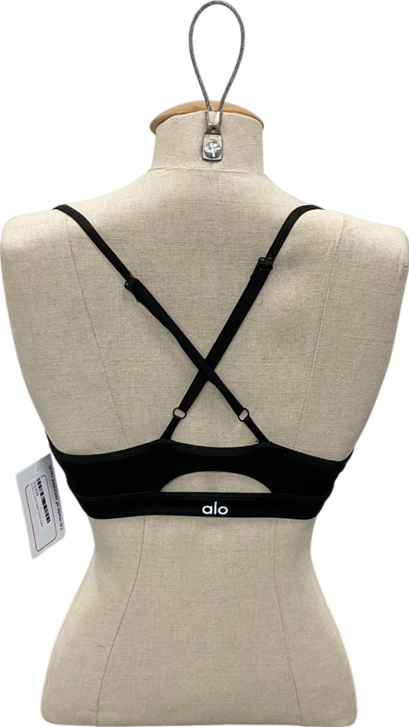 alo yoga Black Airlift Intrigue Bra UK XS