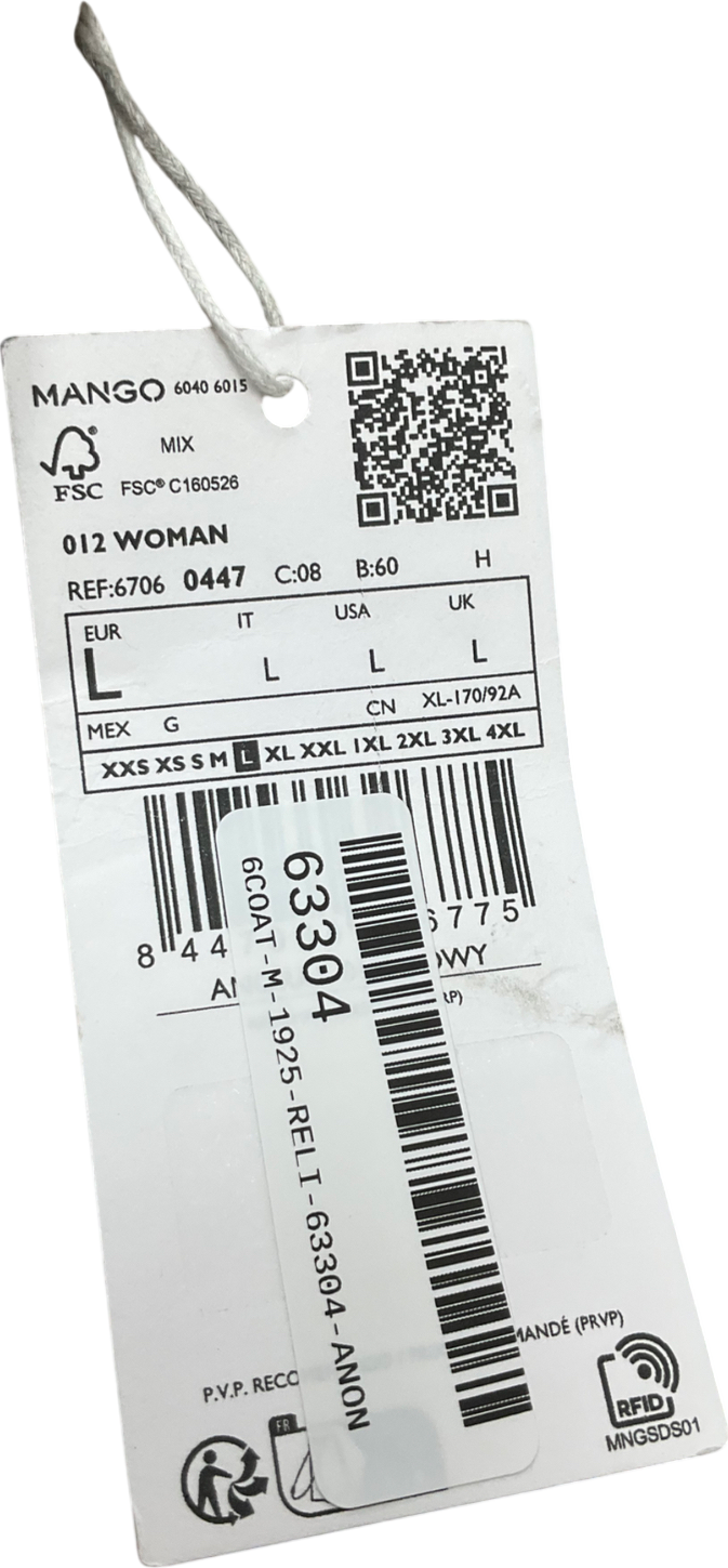 MANGO Champagne Water-repellent quilted coat UK L