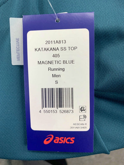 Asics Magnetic Blue Katakana SS Top S