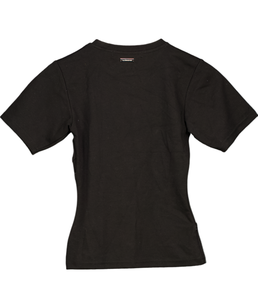 maniere de voir Black Jersey Corset Style Top With Chunky Fastening UK 6