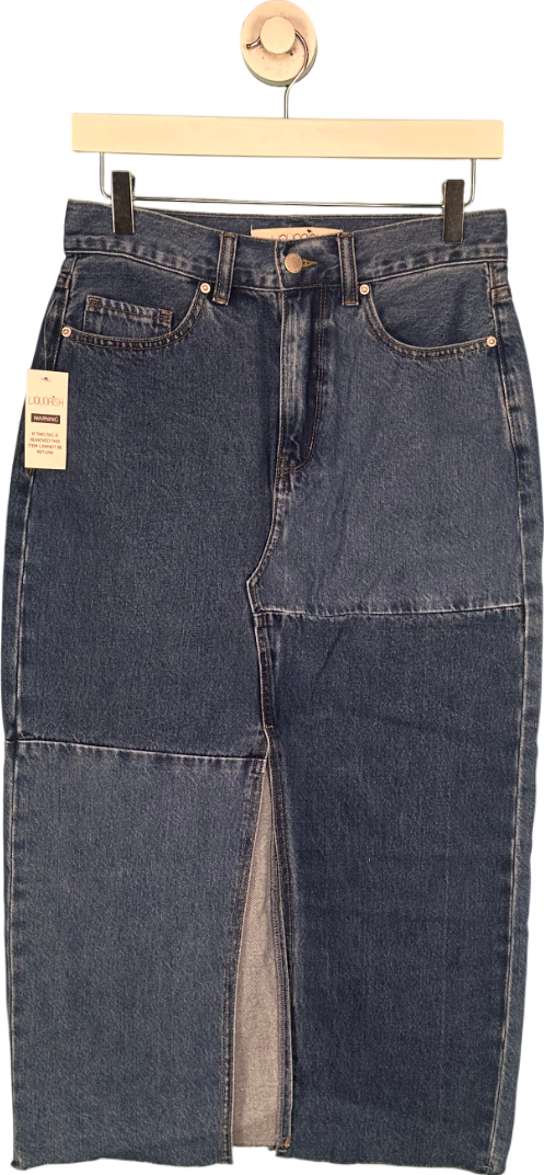Liquorish Blue Two Tone Jean Skirt UK 10