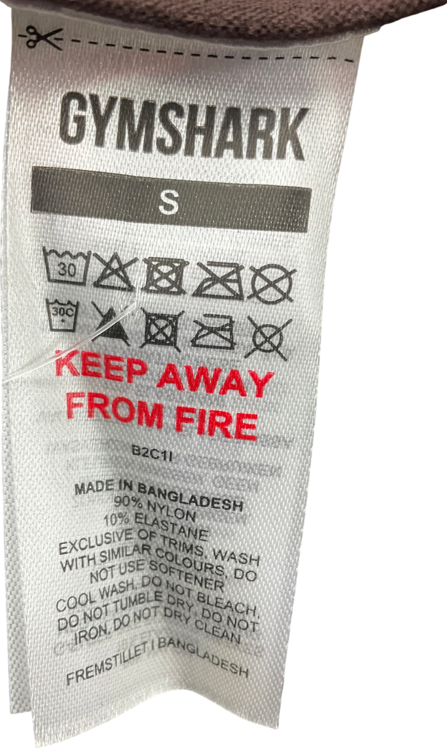 gymshark Brown Contrast Seamless Sports Bra UK S