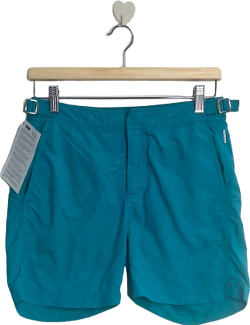 Orlebar Brown Teal Bulldog Swim Shorts UK 28