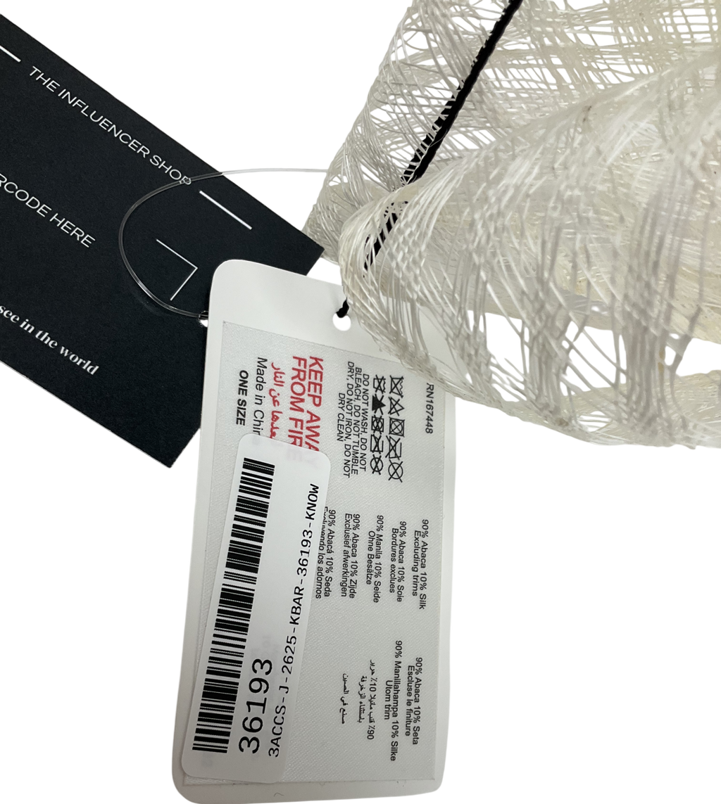 Karen Millen Cream Mesh Floral Bow Headband