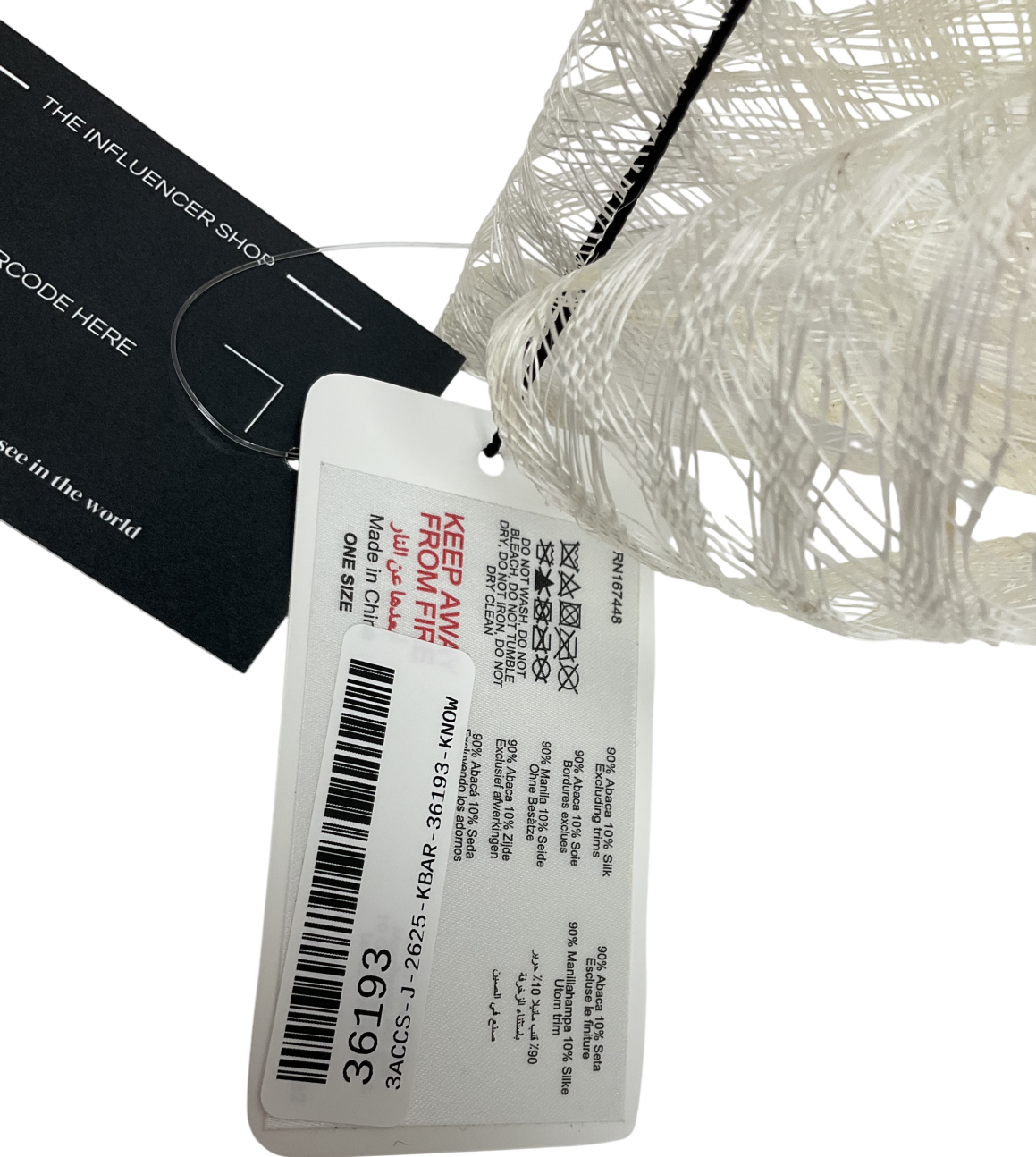 Karen Millen Cream Mesh Floral Bow Headband