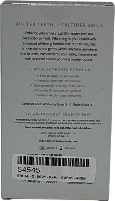polished london Teeth Whitening Strips 14 day treatment