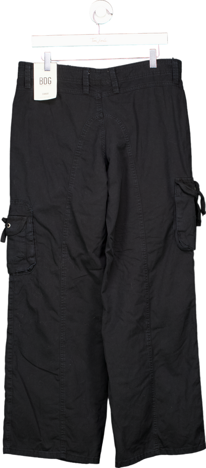 BDG Black Cargo Utility Styling Relaxed Fit Trousers UK W32