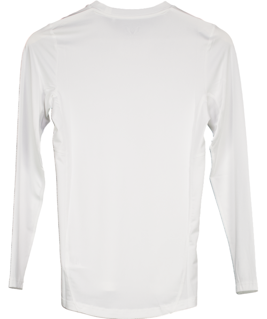 Castore White Long Sleeve Base Layer Top UK XS