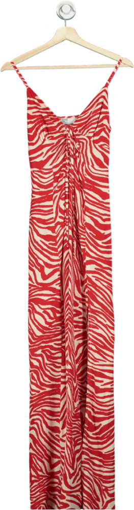 Friends Like These Red Zebra Print Maxi Dress UK 8