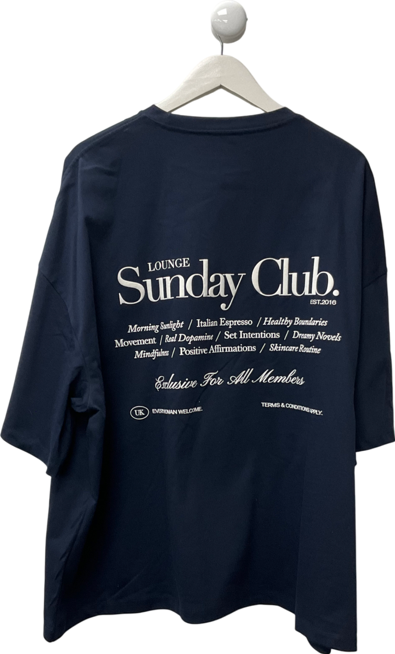 LOUNGE Blue Boxy T-shirt UK XXL