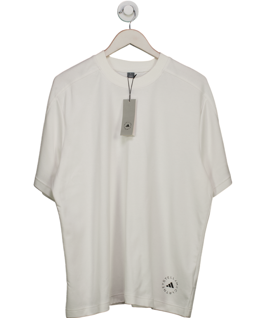 adidas X Stella Mccartney White Logo Tee Ib6855 UK L