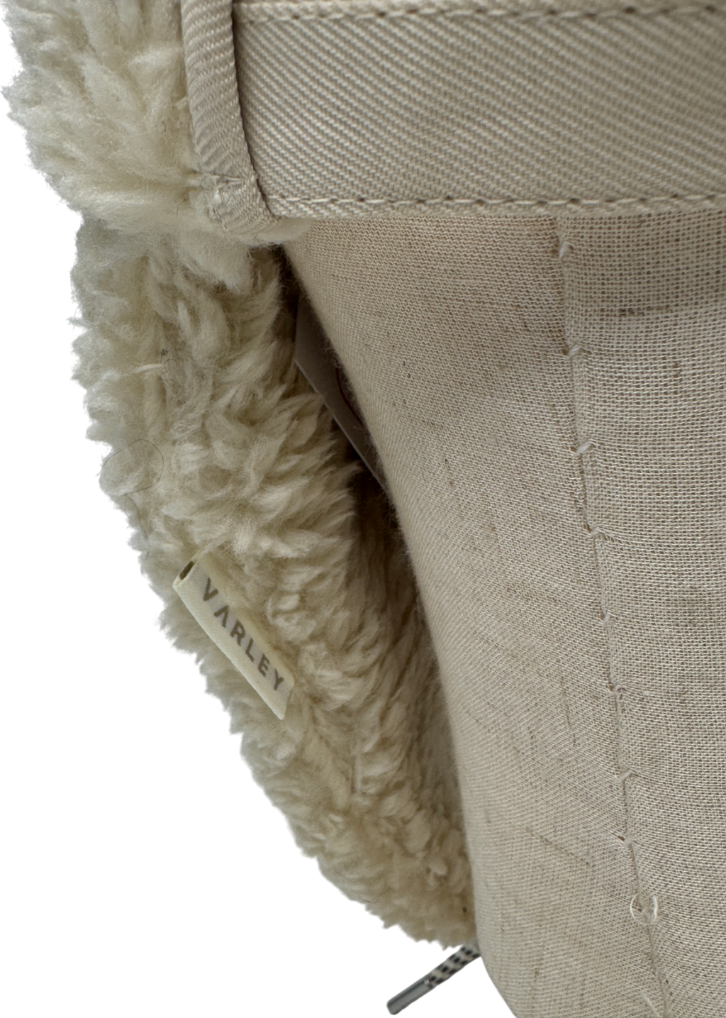 Varley Cream Kilby Sherpa Flap Cap One Size