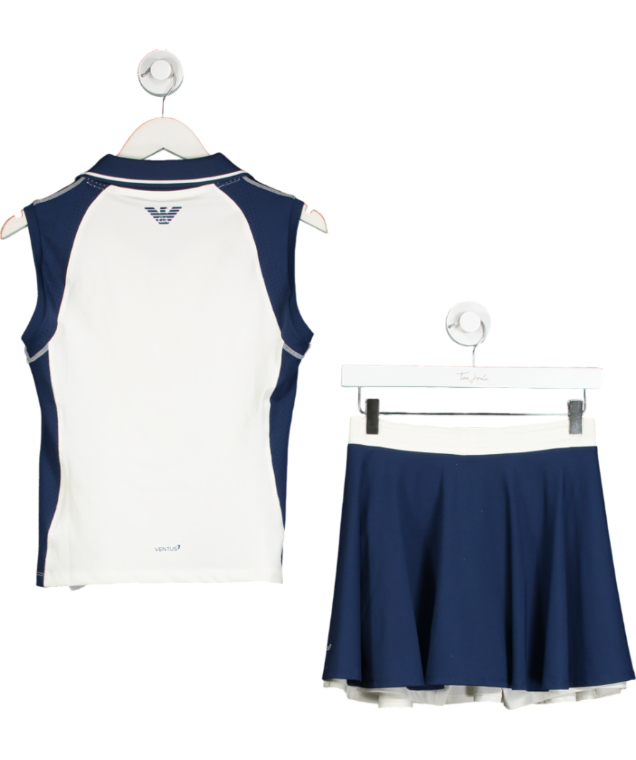 Emporio Armani White Tennis Pro Freestyle Tank  & Skirt Set UK S