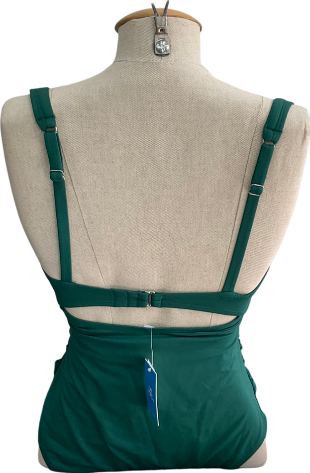 Cupshe Green Square Neck Slim & Sculpt Swimsuit UK S