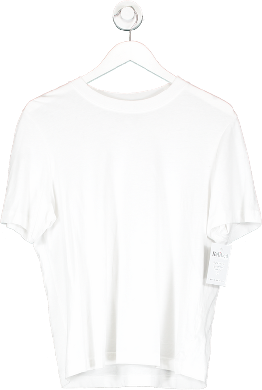 & Other Stories White Relaxed Crew Neck T Shirt UK S