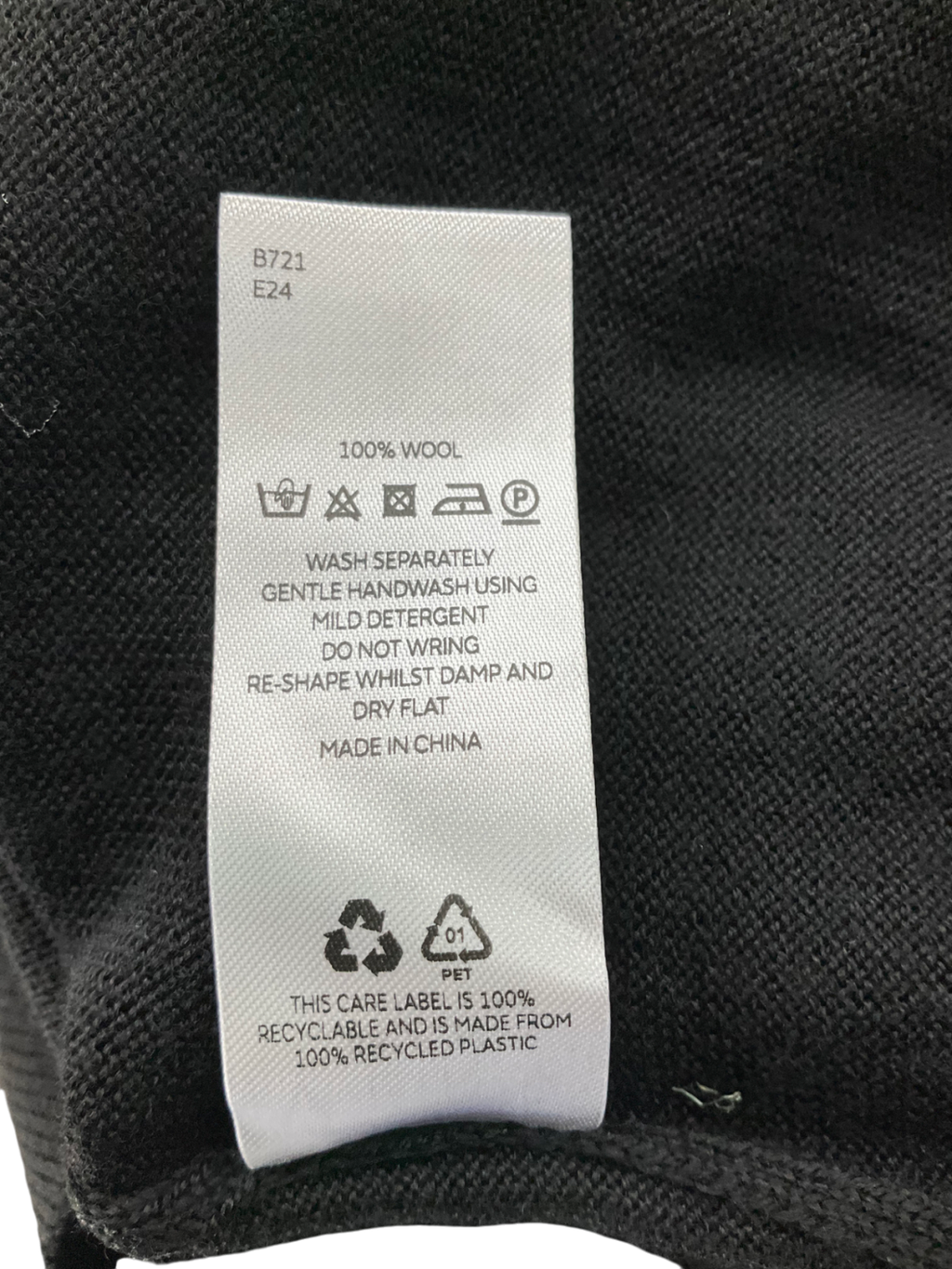 Very Black 1/4 Zip Knitted Sweater UK M