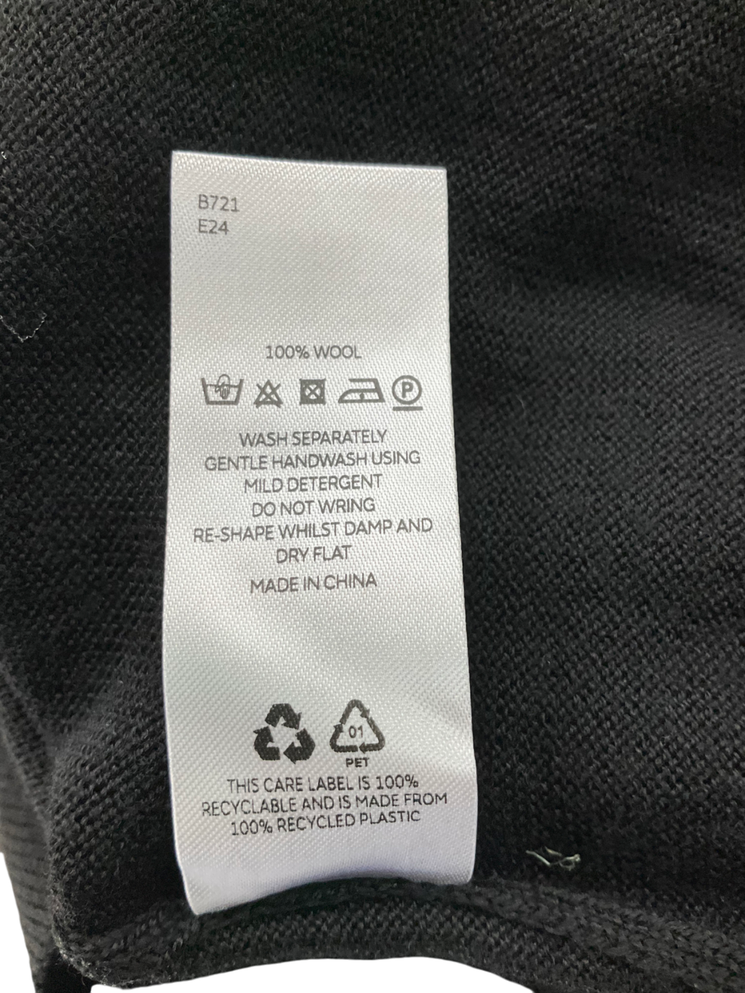 Very Black 1/4 Zip Knitted Sweater UK M