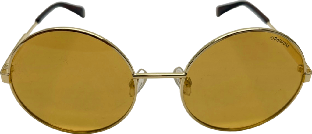 Polaroid Gold Round Sunglasses