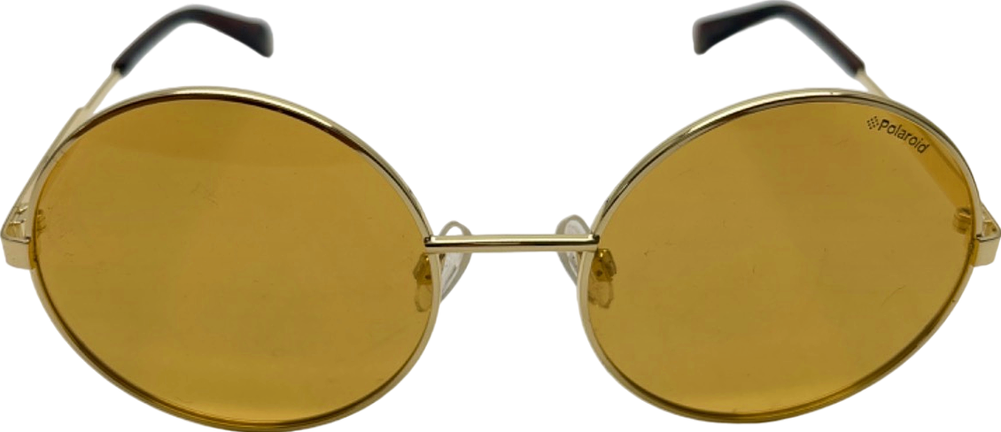 Polaroid Gold Round Sunglasses