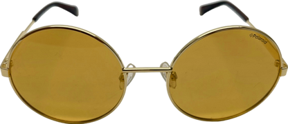 Polaroid Gold Round Sunglasses