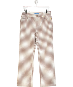 J.McLaughlin Brown Dakota Gingham Trousers UK 8