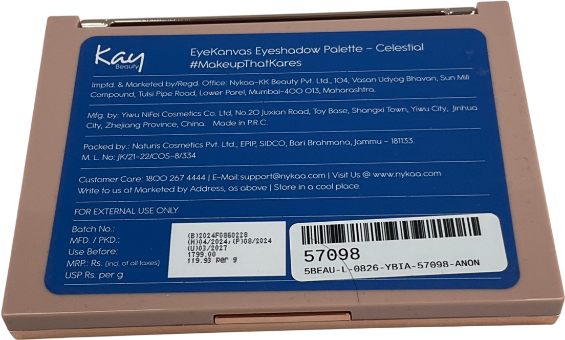 KAY BEAUTY Eyekanvas Eyeshadow Palette(12 In 1) Celestial One size