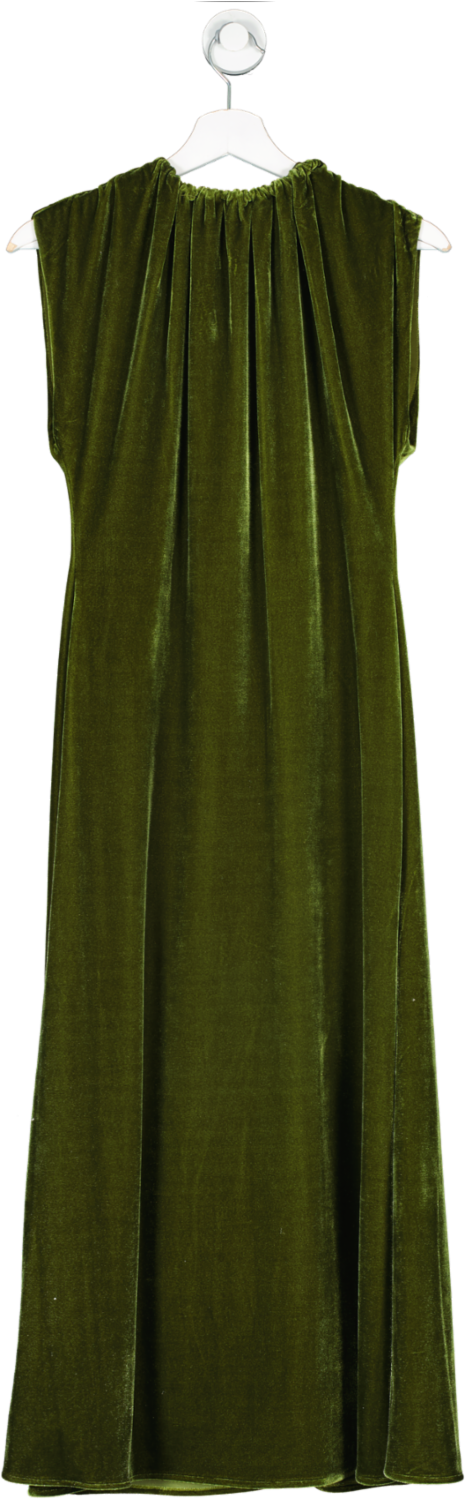 FLORERE Green Tie Back Velvet Dress UK 8