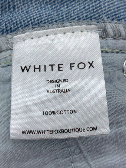 White Fox Light Blue Denim Skirt UK M