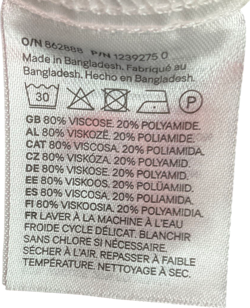 H&M White Oversized Linen Shirt UK S