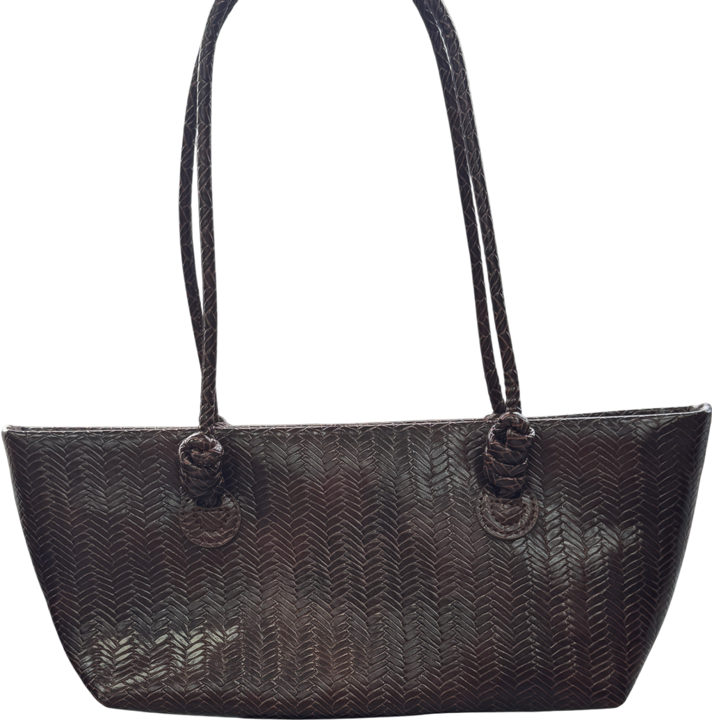 Pull & Bear Brown Woven Shoulder Bag One Size