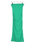 Kookai Green Bandeau Ruched Maxi Dress UK 8