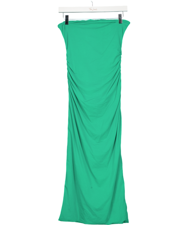 Kookai Green Bandeau Ruched Maxi Dress UK 8