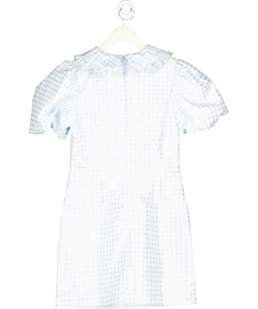 Glamorous Blue Ladies Houndstooth Dress UK 8