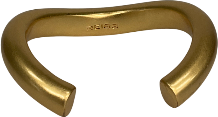 REISS Metallic Freida Wave Cuff Bracelet, Gold One Size