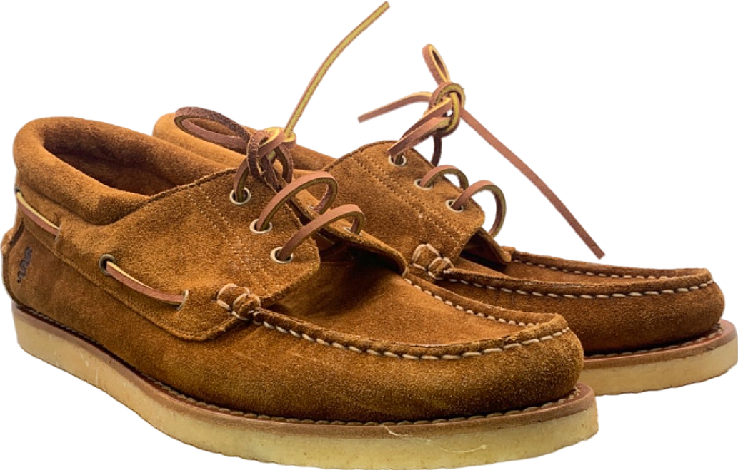 Velasca Milano Tan Suede Boat Shoes Unsized, Approx UK 9.5/10