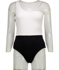Casa Raki Black / White One Shoulder Swimsuit UK M