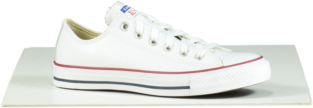 Converse White Chuck Taylor All Star Ox All Leather Trainers UK 5