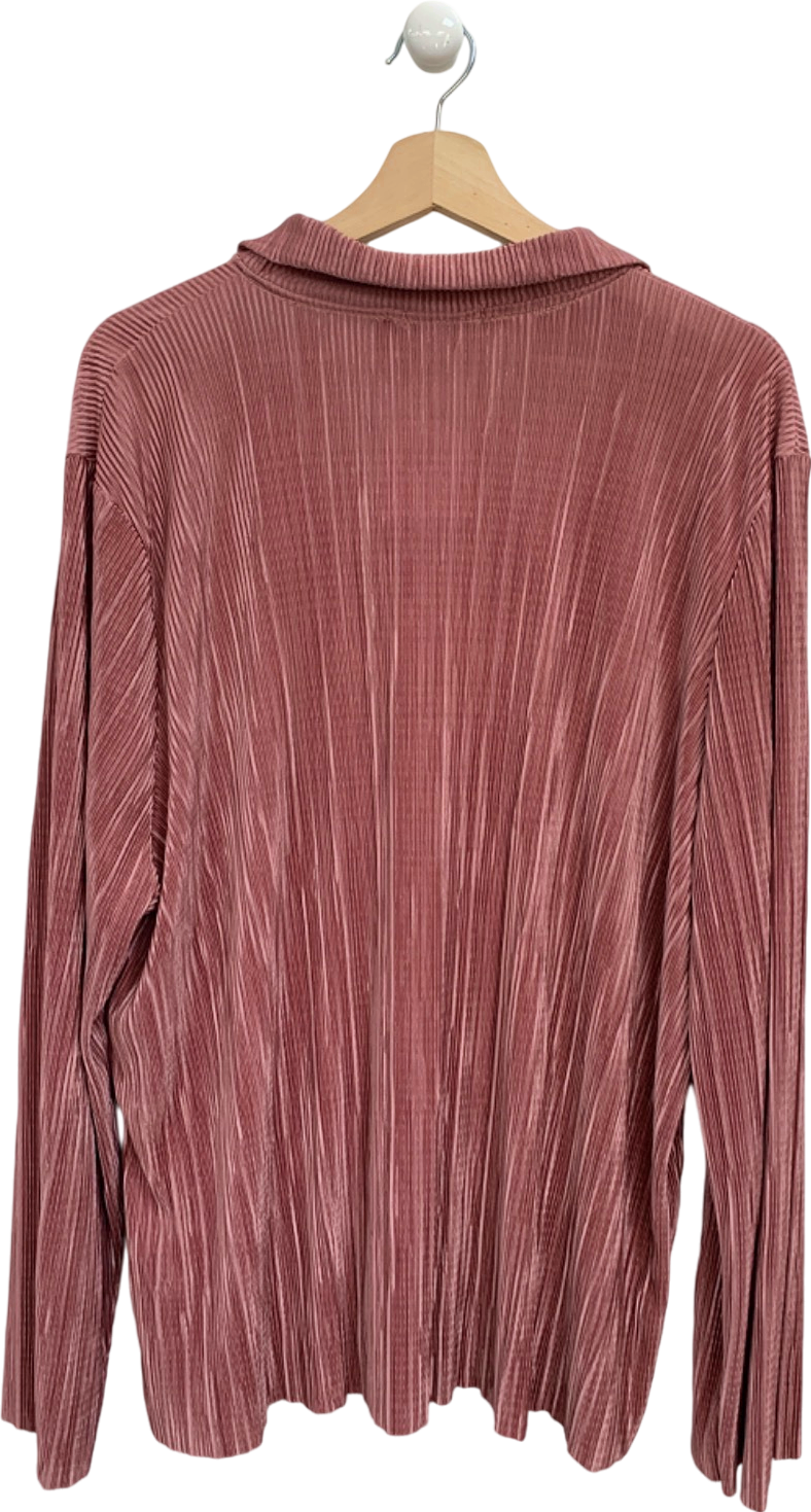 I Saw It First Pink Ribbed Shirt UK 24