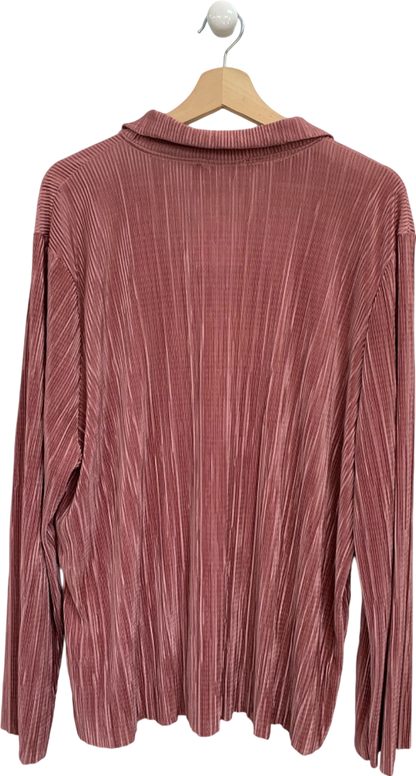 I Saw It First Pink Ribbed Shirt UK 24