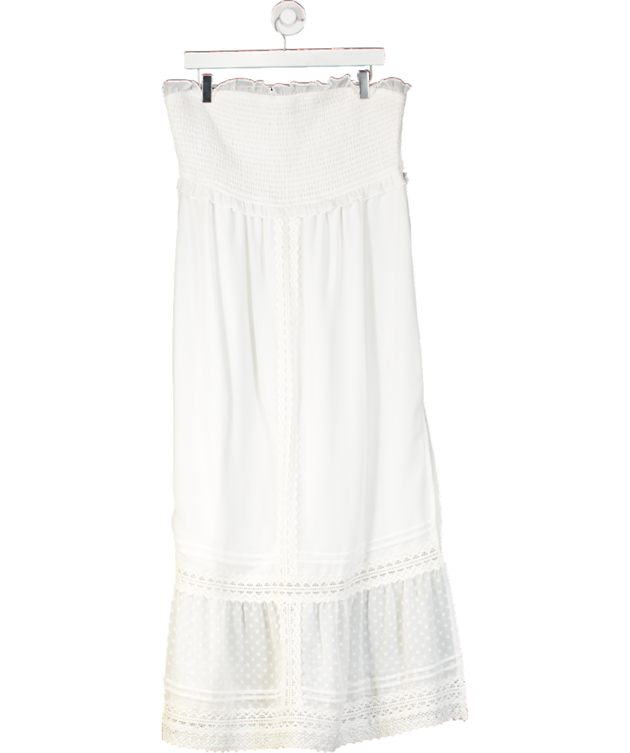River Island White Bandeau Beach Dress UK L