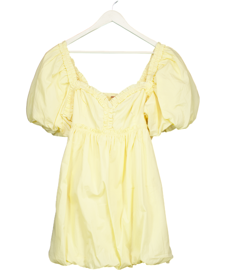 Free People Yellow Rendezvous Me Mini Dress UK L