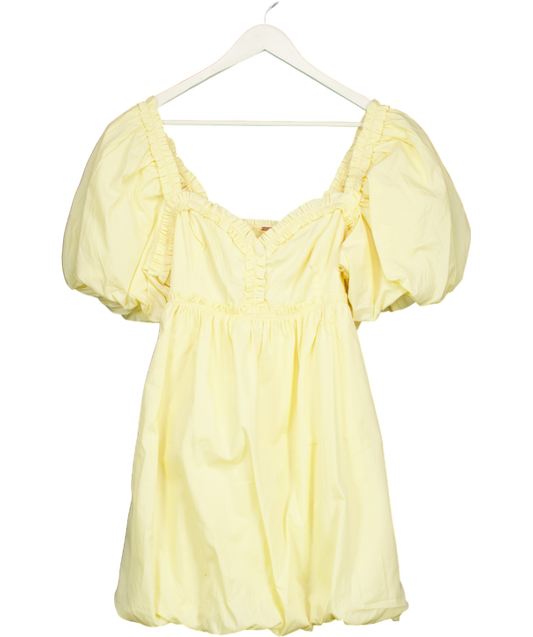 Free People Yellow Rendezvous Me Mini Dress UK L