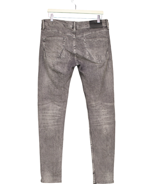 AllSaints Grey Raveline Cigarette Slim Fit Jeans W33